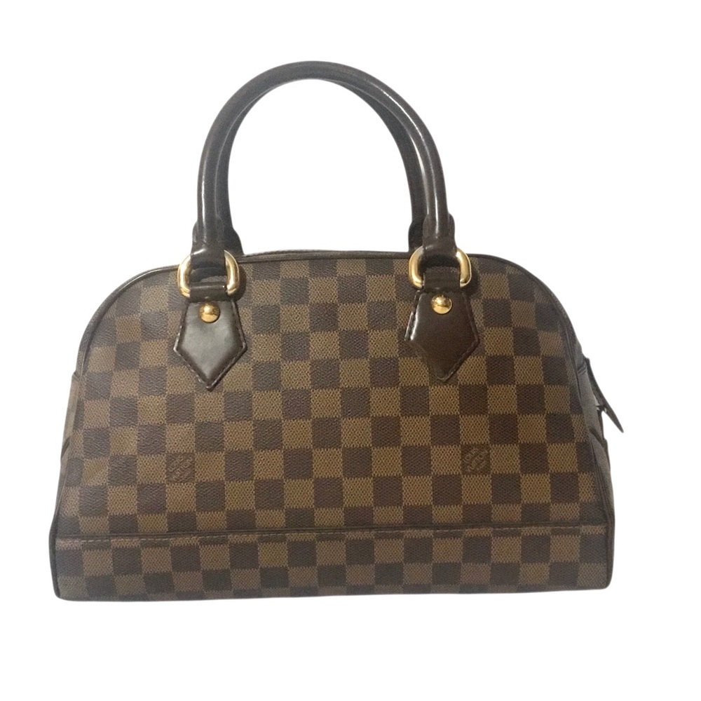 Authentic Louis Vuitton Damier Ebene Duomo,Brown